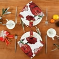 thumbnail image 4 of GZHJMY Set of 6 Chinese Rose Flower Satin Napkin Square 20 Inches Table Napkins Soft Smooth Decorative Napkins for Wedding Banquet Party Decoration, 4 of 6