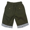 thumbnail image 3 of Bienzoe Boy's Cotton Twill Elastic Waist Shorts Green Size 12, 3 of 7