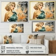 thumbnail image 4 of Designart "Stylish 1950S Radiant Portrait II" Fashion Floater Framed Wall Art Living Room, 4 of 7