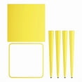 thumbnail image 2 of 32" Square All Weather Yellow Metal Restaurant Patio Bar Height Table For Indoor or Outdoor Use, 2 of 6