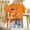 Orange, variant on RTKFRFLM Toddler Summer Playwear, Cute Cartoon Character Print Short Sleeve Outfits