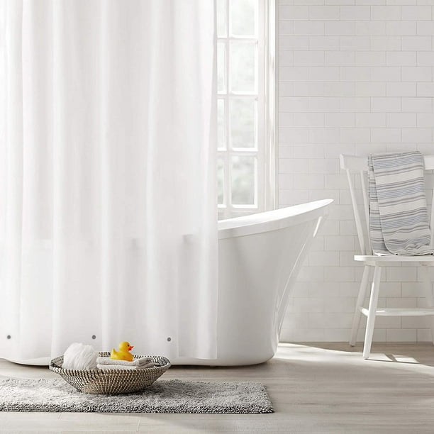 Frosted Shower Curtain Liner 71 x 75 inch, Heavy Duty Shower Liner with