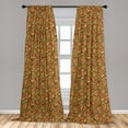 thumbnail image 5 of Ambesonne Leaves Curtains, Autumn Faded Leafage, Pair of 28"x95", Multicolor, 5 of 5