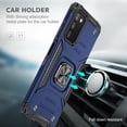 thumbnail image 3 of Hotpom for Samsung A03s Case Military Rugged Durable Grade Drop Shockproof Protection with 360° Rotating Stand and Car Mount Capability, Blue, 3 of 7