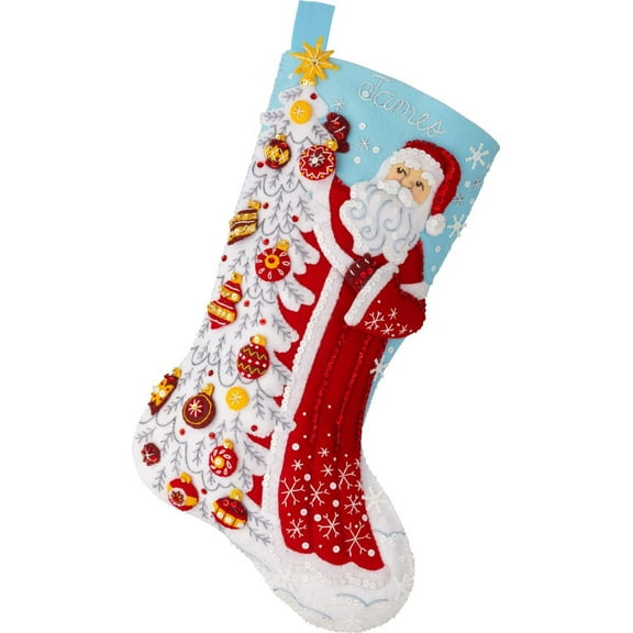 Snowy St. Nick Bucilla Felt Stocking Kit