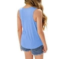 thumbnail image 5 of KAUOD Girl's Tank Tops Crewneck Basic Tank Kids Sleeveless Athletic Shirts Casual Dance Gymnastics Top with Pocket Spring Outfits, 5 of 8