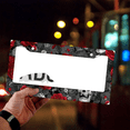 thumbnail image 4 of 1 Pcs Skulls red roses License Plate Frame, License Plate Cover for Car Decorative Parts, Aluminum License Plate Bracket Holder Rust-Proof Weather-Proof for US Standard Car, 4 of 9
