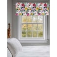 thumbnail image 3 of Spring Blooms Botanicals Curtain Valances for Windows, Colorful Summer Botanical Kitchen Valance Window Treatment, Light Filtering Block Curtains for Bathroom/Bedroom/Living Room 42'' x 12'', 3 of 9