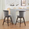 thumbnail image 6 of CQSXDA Stylish 26" Counter Height Bar Stools Set of 2 Velvet with 360° Swivel, Upholstered Design & Tufted Back, Gray, 6 of 18