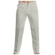 thumbnail image 1 of Pantalones cargo de algodón y lino para hombre: cintura elástica, cuatro bolsillos, corte holgado, pantalones informales/deportivos para todas las estaciones con cordón, 1 of 5