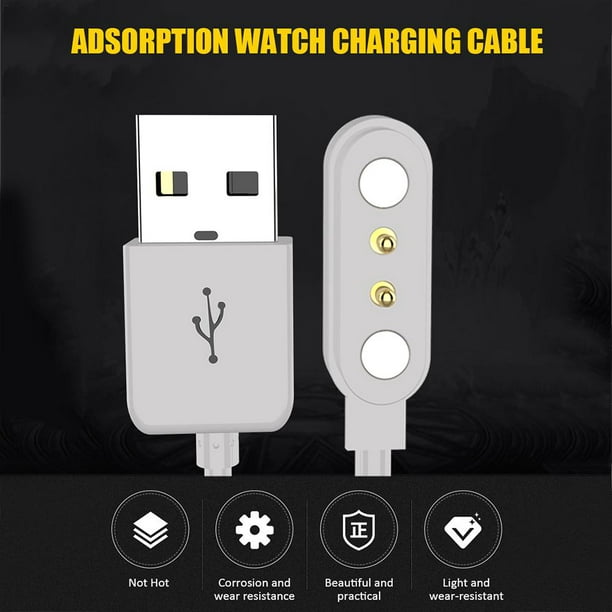 Autcarible Universal Smart Watch Charging Cable Zinc Alloy Adsorption Charging Data Cable For 2pin 2 84 Pitch Smart Watches And Children S Watches Walmart Com Walmart Com