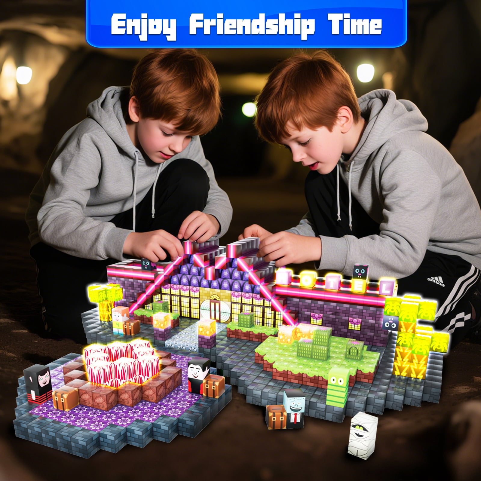 188PCS  Magnetic Blocks  Building Set for Boys & Girls Age 3-5 6-8, Sensory Toys for Toddlers Easter Birthday Gifts for 3+ Years Old Girls Boys