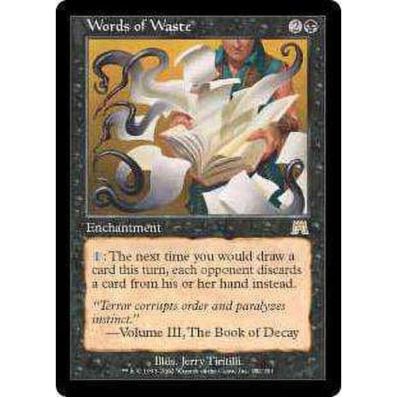 MtG Onslaught Rare Words of Waste #182