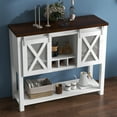thumbnail image 3 of Ashion Bar Cabinet, Buffet Storage Cabinet with Wine Rack Kitchen Sideboards and Buffets Cabinet with Barn Door, Liquor Cabinet Bar, 3 of 8