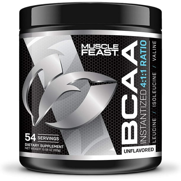 Muscle Feast aa Powder 4 1 1 Ratio Keto Friendly Sugar Free Post Workout Recovery 54 Servings 300 Gram Unflavored Walmart Com Walmart Com