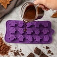 thumbnail image 4 of Ghost Face Molds, Halloween Silicone Molds for Chocolate, Candy, Jelly, Wax Melt, Ice Cubes, Cake Decorations（Purple#2）, 4 of 6