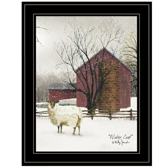 "Winter Coat" Framed Wall Art for Living Room and Bedroom Decoration