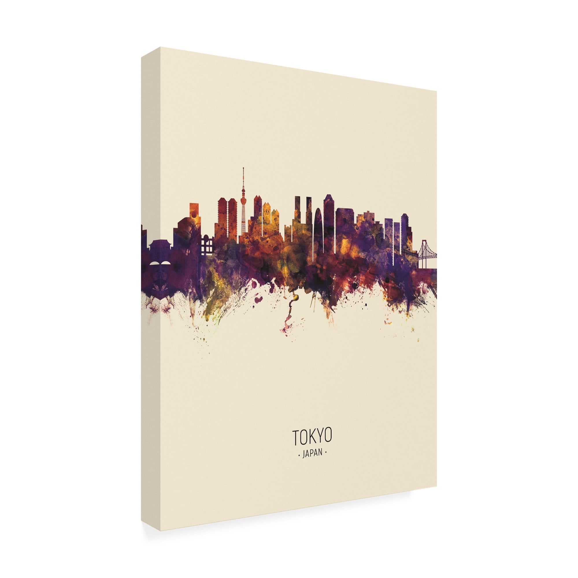 Trademark Fine Art 'Tokyo Japan Skyline Portrait III' Canvas Art by Michael Tompsett