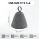 thumbnail image 3 of Uxcell Gorro de Sauna 1-Pack para Mujeres y Hombres, Gorro de Lana Vaporarium Suave Duradero Cómodo Transpirable para Spa [Gris Claro], 3 of 7