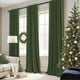 thumbnail image 2 of Cortinas Pitalk Blackout de lino verde oliva pálido, 274x138 cm, 2 of 9