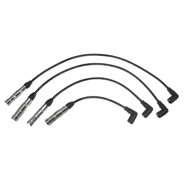 Cables de Bujía de Bobina de Encendido Unique Bargains 7mm para Volkswagen Beetle Golf Jetta L4 No.06A905430H/06A905430J - Paquete de 4