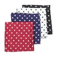 thumbnail image 7 of FRCOLOR 4Pcs Bandana Headbands Scarves 19.7X19.7in for Women Hair and Neckwear in White with Black Dots, 7 of 7