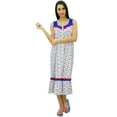 thumbnail image 7 of Bimba Mid Calf Nightwear Cotton Sleepwear Sleeveless Nursing Night Gown Dress, 7 of 7