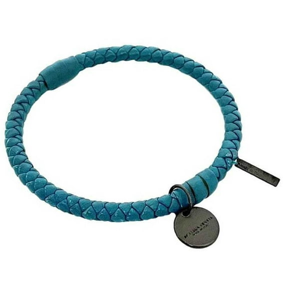 Pre-Owned Bottega Veneta Bangle Light Blue Intrecciato ec-19881 Leather BOTTEGA VENETA Bracelet...