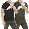 thumbnail image 4 of [2-PACK] SCHUHLAND Kangaroo Dad Shirt - Multi-functional Baby Carrier T-Shirt, Hands-Free Bonding Pouch Top for New Dads, Breathable Casual Men's Tee, 4 of 7