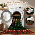 thumbnail image 2 of Gelasgo Christmas Nutcracker Soft Velvet Area Rug, Holiday Plaid Border Floor Mat Non-Slip Washable Rectangle Rug for Living Room Bedroom Decor, 2 of 5