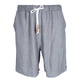 thumbnail image 1 of Pantalones cortos de verano para hombre con cintura elástica y cierre de cordón por encima de la rodilla, pantalones cortos casuales con bolsillos laterales, gris L, 1 of 3
