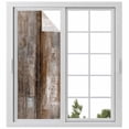 thumbnail image 2 of Brown Window Privacy Film, Retro Oil Painting Modern Abstract Art Aesthetics Static Cling UV Sun Blocking Tint Film Heat Control Windows Films for Bedroom Bathroom, Window Stickers 23.6"x59", 2 of 8