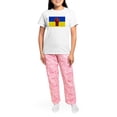 thumbnail image 4 of CafePress - Ukrainian Flag With Fist Pajamas - Women's Short Sleeve Print T-Shirt and Pants Light Cotton Pajama Set, 4 of 7