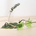 thumbnail image 4 of Hzzsbu Maple Leaf Shape Sunglasses, Rimless Sunglasses for Women Men, Funny Irregular Sun Glasses UV Protection Retro Frameless Funky Eyewear Party Glasses, 4 of 7