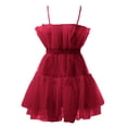 thumbnail image 7 of WTXUE Corset Dress, Tube Top Mesh Bowknot Ballet Dress for Women, Tulle Dress Women, Mesh Dress, Red Dresses for Women, Red 2XL, 7 of 7