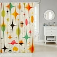 thumbnail image 2 of Mid Century Modern Shower Curtain Retro Stars for Bathroom Abstract Vintage Boho Art Waterproof Fabric Bath Curtain Decor with Hooks-36"W x 72"L (Pack of 1), 2 of 7