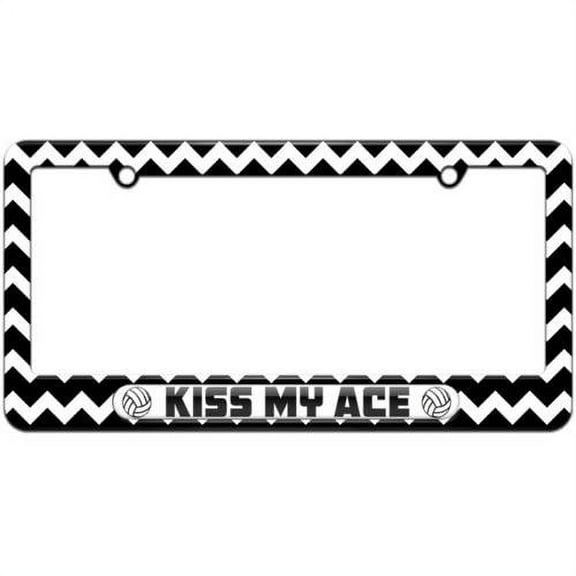 Volleyball Kiss My Ace, Sports License Plate Tag Frame, Multiple Colors