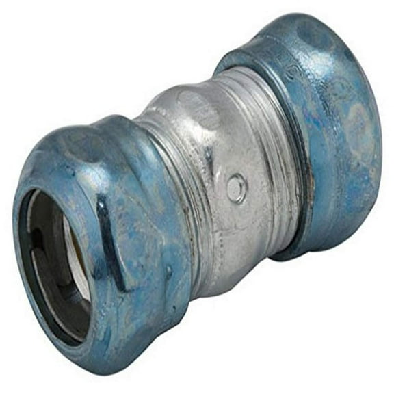 Hubbell-Raco 2923RT EMT Compression Coupling, Raintight, 3/4" Trade Size, Steel (Pack of 25),Gray