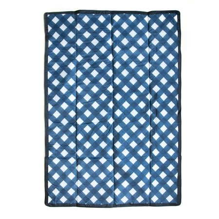 UPC: 0812967029976 | Little Unicorn 5×7 Water-Resistant All Ages Unisex Picnic Blanket Navy Plaid