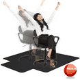 thumbnail image 5 of Resilia Office Desk Chair Mat for Low Pile Carpet with Lip, 45" x 53", Black, 5 of 10