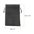 thumbnail image 2 of REGALWOVEN Small Burlap Bags with Drawstring, Jewelry Pouches for Wedding Party Black 4" x 5.5", 2 of 5