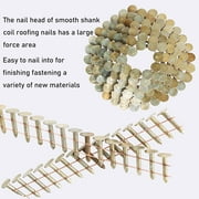 ALL-CARB 3600 Count Coil Roofing Nails 15-Degree Round Head Smooth Electrogalvanized Coil Roofing Nails 7/8 Inch, 0.12 Inch Ring Shank, Wire Weld Collated Roofing Nails Cap Warp 8.8-9mm