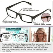 One Reader, Auto-Focus, Flex-Focus, Reading Glasses Unisex. - Square Frame
