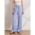 thumbnail image 2 of Biezeib Women Pajama Pants, Elastic Waist Stripes Plaid Pants Loose Lounge Pants Sleepwear, 2 of 6