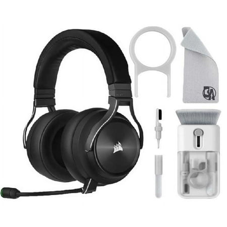 CORSAIR VIRTUOSO RGB XT Wireless Dolby Atmos Gaming Headset for PC, Mac, PS5/PS4 with Bluetooth Slate With Cleaning kit Bolt Axtion Bundle Used