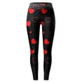 thumbnail image 4 of YUEJUIR Flare Leggings for Women Women's Valentines Day Tights with Hearts Red Heart Leggings Skinny Pant Patterned Red Heart Sporty Sweet Heart Gym Leggings for Women (Purple,XXL), 4 of 4