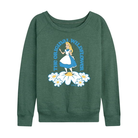 Disney - Alice in Wonderland - The Original Wildflower - Women's Lightweight French Terry Long Sleeve Shirt