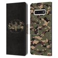 thumbnail image 1 of Head Case Designs Officially Licensed Batman DC Comics Logos Camouflage Leather Book Wallet Case Cover Compatible with Samsung Galaxy S10, 1 of 6