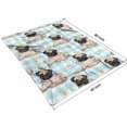thumbnail image 4 of Pug with Crown Blanket,Comfortable Soft Flannel Throw Blanket,All Season,Warm Lightweight Blankets for Sofa Bed Couch Living Room Chair,60"x80"(150x200cm), 4 of 4
