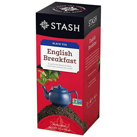 Stash Tea English Breakfast Black Tea, 6 Boxes of 30 Tea Bags Each (180 Tea Bags Total)